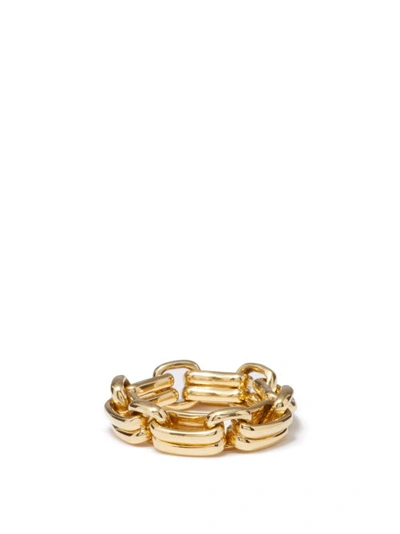 Fernando Jorge Double Links 18kt Gold Chain Ring In Yellow Gold