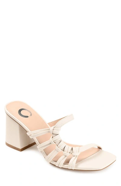 Journee Collection Emory Strappy Sandal In Ivory