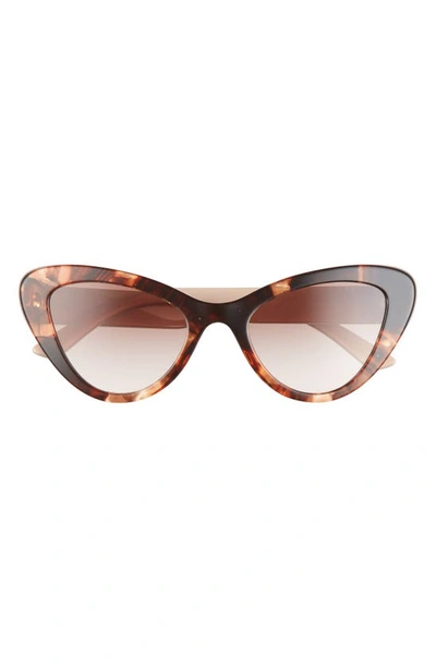 Prada 52mm Cat Eye Sunglasses In Brown Gradient
