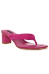Natori Bay Metallic Thong Sandals In Dragonfruit