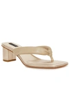 Natori Bay Metallic Thong Sandals In Platinum Gold Metallic