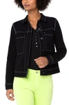 Liverpool Los Angeles Utility Trucker Jacket In City Black