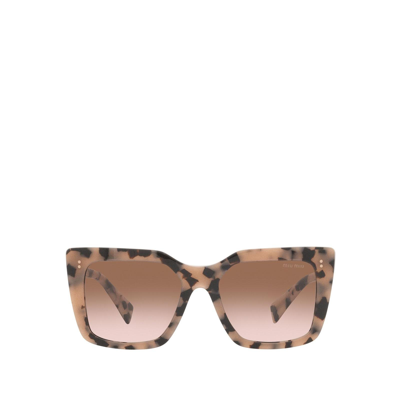 Miu Miu Mu 02ws Pink Havana Female Sunglasses In Brown Gradient