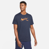 Nike Court Dri-fit Men's Swoosh Tennis T-shirt In Obsidian