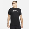 Nike Men's Court Dri-fit Swoosh Tennis T-shirt In Black