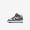 Nike Court Borough Mid 2 Baby/toddler Shoes In Grey Fog,atomic Green,flat Pewter,mystic Navy