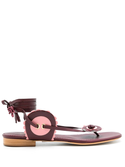 Sarah Chofakian Life Style Sandals In Red