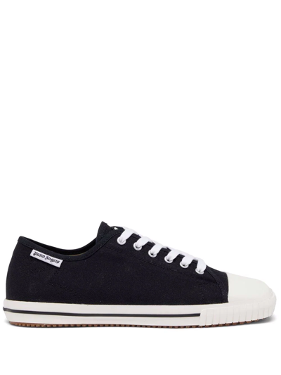 Palm Angels Square Vulcanized Low-top Trainers In Black