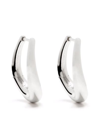 Georg Jensen Sterling Silver Offspring Medium Hoop Earrings