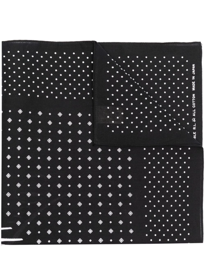 Ralph Lauren Rrl Bolton Geometric-print Scarf In Schwarz