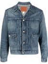 Rrl Two-pocket Button-up Denim Jacket In Blau