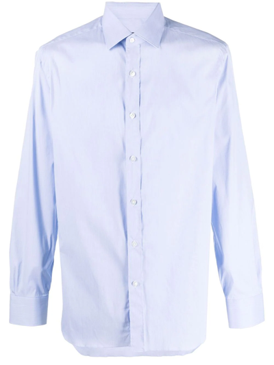 Barba Button-up Oxford Shirt In Blue