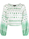 Maje Lolipana Geometric-embroidered Cotton Top In White