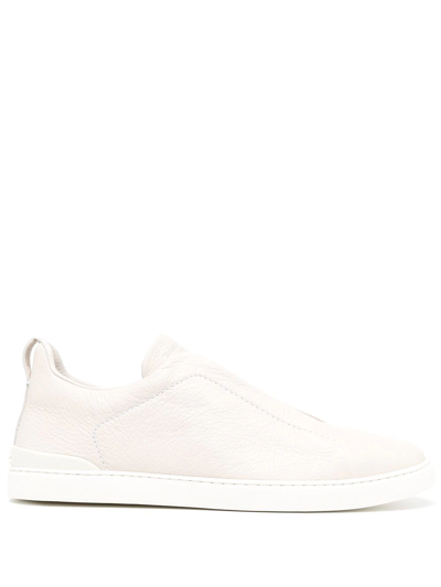Zegna Triple Stitch Low-top Trainers In White