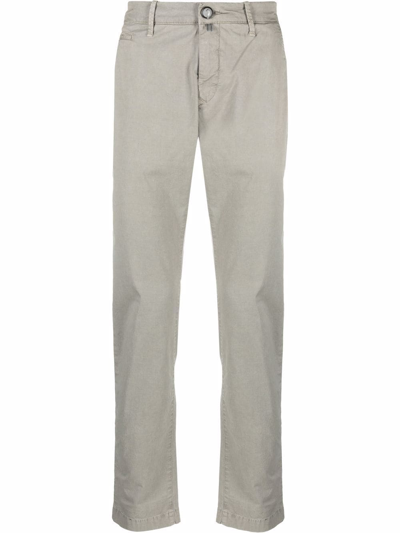 Jacob Cohen Slim-cut Chino Trousers In Grau