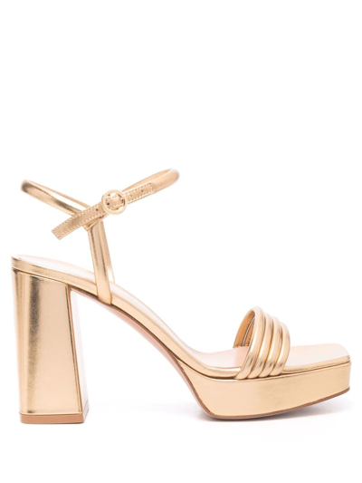 Gianvito Rossi Metallic High-heeled Sandals In Gold