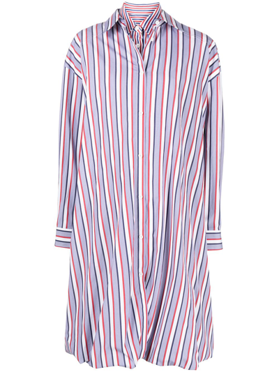 Juunj Stripe-detail Shirt Dress In Blau