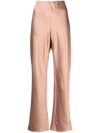 Vince Bias-cut Straight Trousers In Rosa