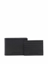 Emporio Armani Official Store Gift Box With Wallet And Card Holder In Tumbled Leather In Schwarz