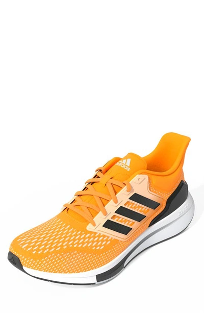 Adidas Originals Eq21 Running Shoe In Flash Orange/black/white