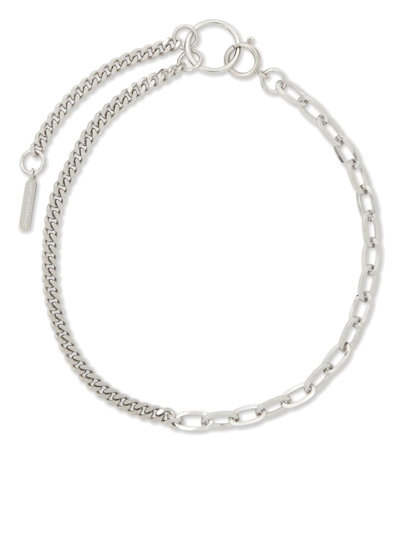 Justine Clenquet Silver Tone Hari Chain Choker Necklace