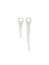 Justine Clenquet Silver Tone Shanon Crystal Drop Earrings In Silber