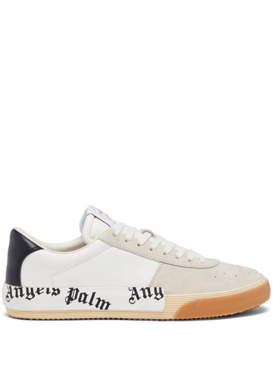 Palm Angels Calfskin Leather Low Top Sneakers In Multi