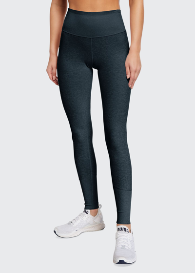 Alo Yoga High-waist Lounge Leggings In Rich Navy Heather