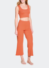Cosabella Michi Double-knit Cropped Pant In Sahara