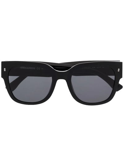 Dsquared2 Debossed-logo Sunglasses In Schwarz