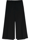 Victoria Beckham Tailored Wool Midi Skirt In Black