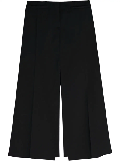 Victoria Beckham Tailored Wool Midi Skirt In Black