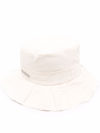 Jacquemus Le Bob Artichaut Canvas Bucket Hat In Cream