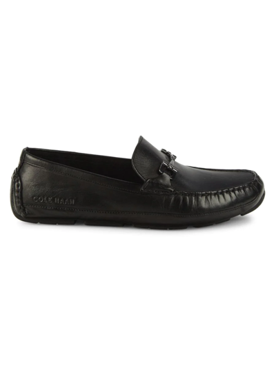 Cole Haan Men's Grand.os Wyatt Leather Bit Loafers In Black