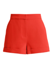 Cinq À Sept Elaine Crepe Shorts In Chili Pepper