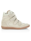 ISABEL MARANT WOMEN'S BILSY SUEDE MULTI-STRAP HIGH-TOP SNEAKERS