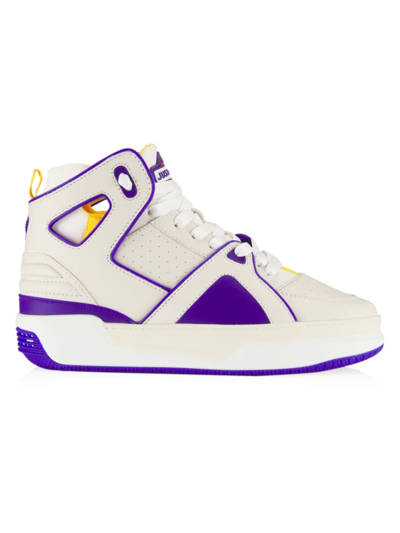 Just Don Unisex Courtside Basketball High-top Trainers In Purple