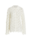 Jonathan Simkhai Harriet Hand-crocheted Button-front Shirt In Ivory