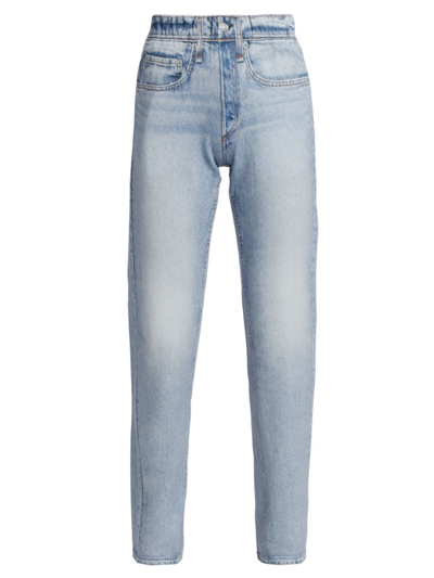 Rag & Bone Alex Ripped High Waist Straight Leg Jeans In Stowe