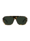 Givenchy Square Acetate Sunglasses In Havana Green