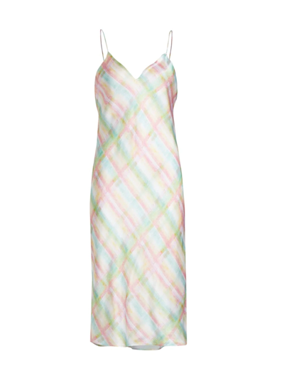 Cami Nyc Raven Printed Silk Charmeuse Slip Dress In Pastel Pink