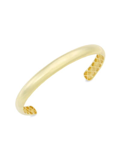 Adinas Jewels 14k-gold-plated Dome Bangle Cuff