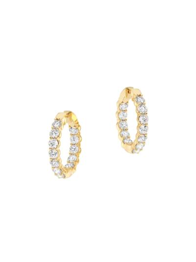 Saks Fifth Avenue Women's 14k Yellow Gold & 6 Tcw Lab-grown Diamond Inside-out Hoop Earrings
