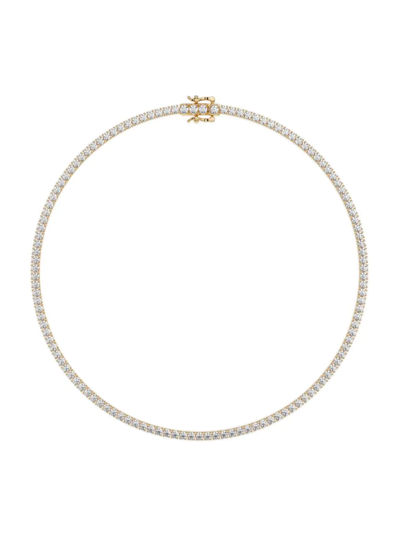 Saks Fifth Avenue Women's 14k Yellow Gold & 16 Tcw Lab-grown Diamond Tennis Necklace