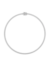Saks Fifth Avenue Women's 14k White Gold & 16 Tcw Lab-grown Diamond Tennis Necklace