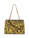 VERSACE WOMEN'S VIRTUS BAROCCO-PRINT QUILTED SILK TWILL TOTE