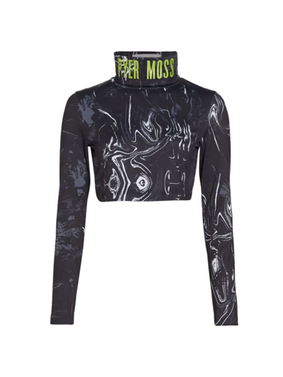 PYER MOSS X REEBOK RCPM LOGO TURTLENECK CROPPED TOP 