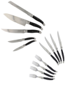 French Home Ultimate 13 Piece Laguiole Kitchen And Steak Knife & Fork Set In Black