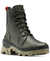 Sorel Women's Brex Lug Sole Lace-up Boots Women's Shoes In Dark Moss/black