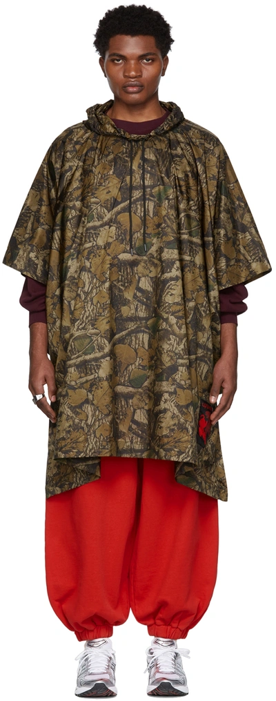 Lu'u Dan Ssense Exclusive Taupe Camo Cape In Camo Print